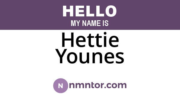 Hettie Younes