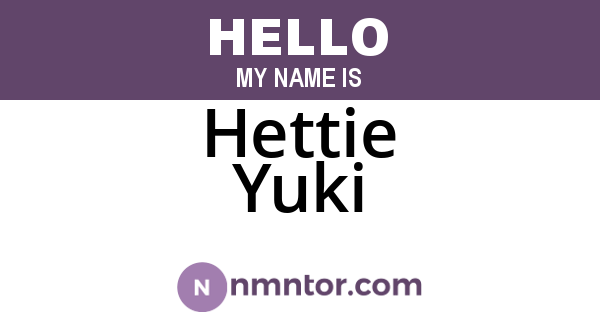 Hettie Yuki