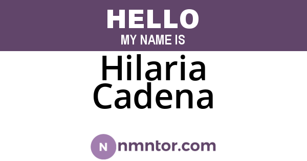 Hilaria Cadena