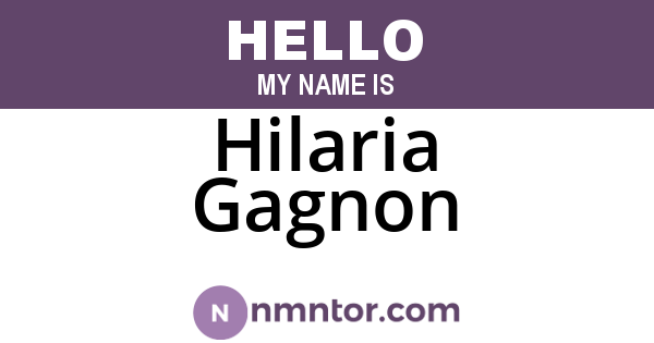 Hilaria Gagnon