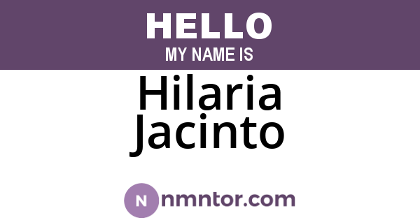 Hilaria Jacinto