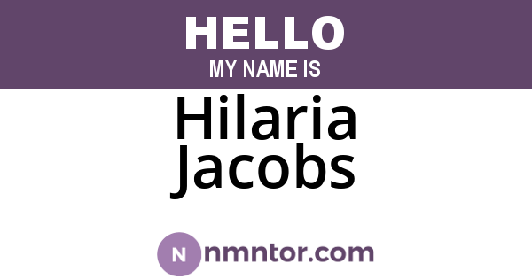 Hilaria Jacobs