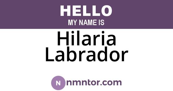 Hilaria Labrador