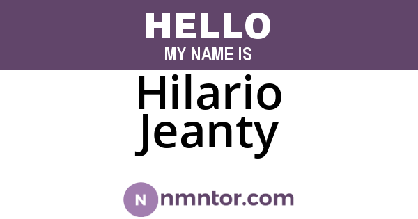 Hilario Jeanty