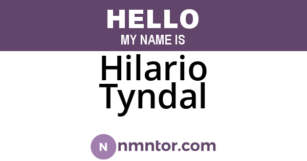 Hilario Tyndal