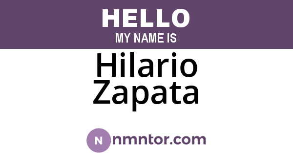Hilario Zapata