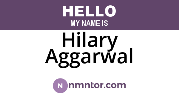 Hilary Aggarwal