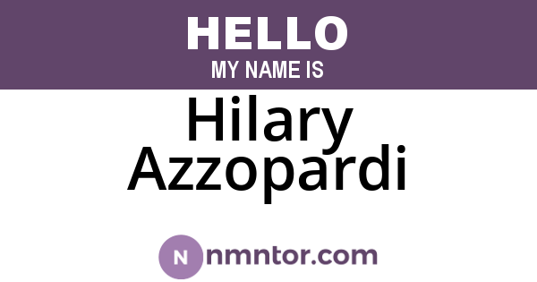 Hilary Azzopardi
