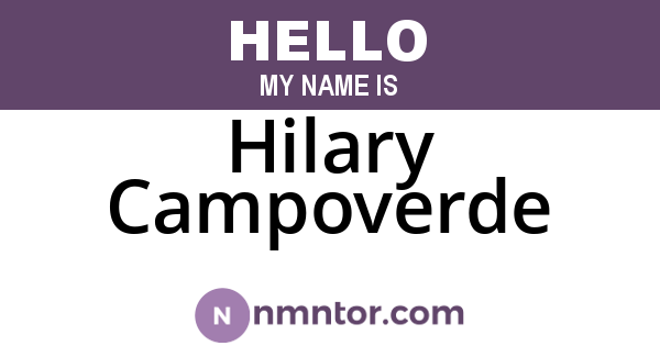 Hilary Campoverde