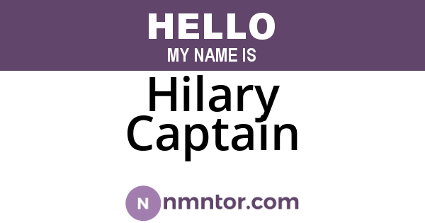 Hilary Captain