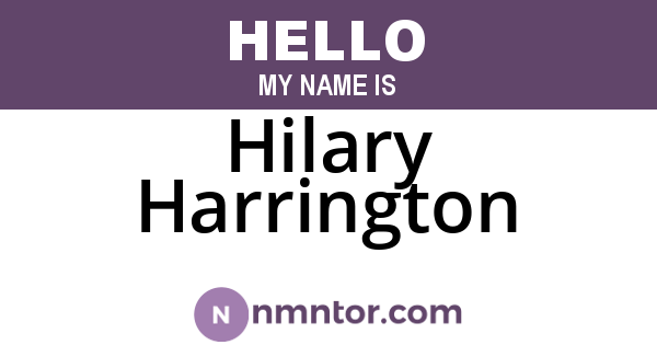 Hilary Harrington