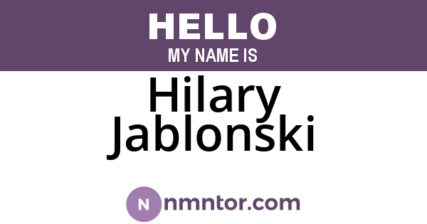 Hilary Jablonski