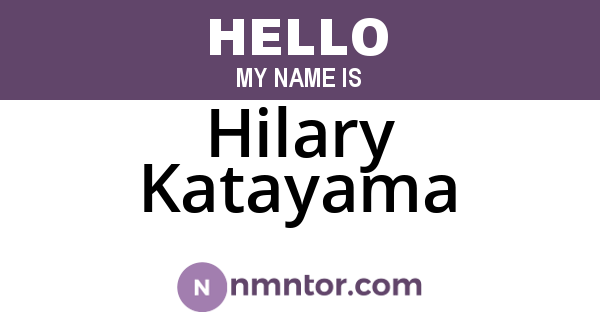 Hilary Katayama