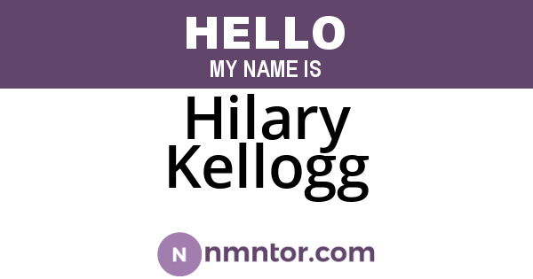 Hilary Kellogg