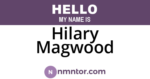 Hilary Magwood