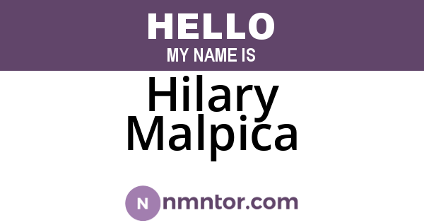 Hilary Malpica