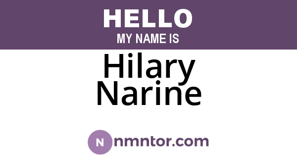 Hilary Narine