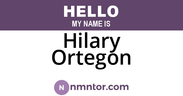 Hilary Ortegon