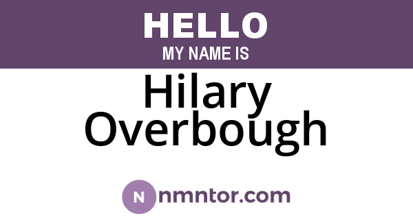 Hilary Overbough