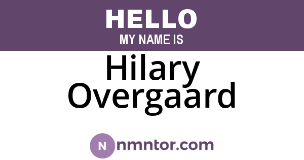 Hilary Overgaard