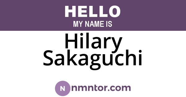 Hilary Sakaguchi