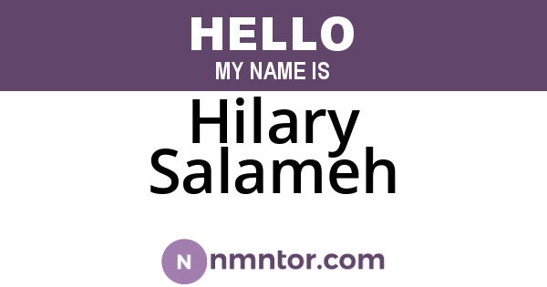 Hilary Salameh