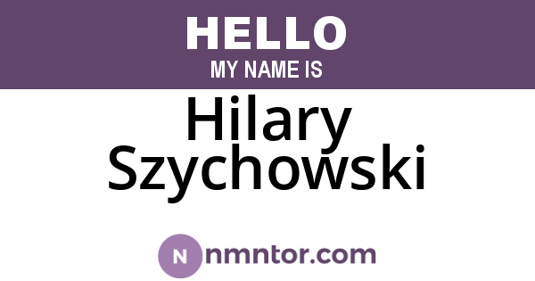 Hilary Szychowski