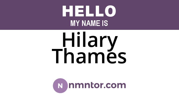 Hilary Thames