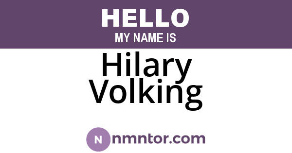 Hilary Volking