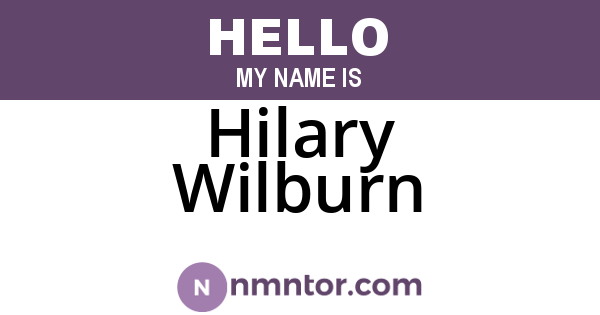 Hilary Wilburn