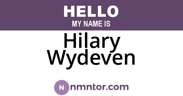 Hilary Wydeven