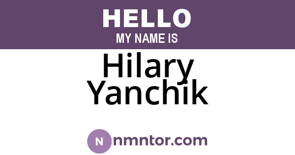 Hilary Yanchik
