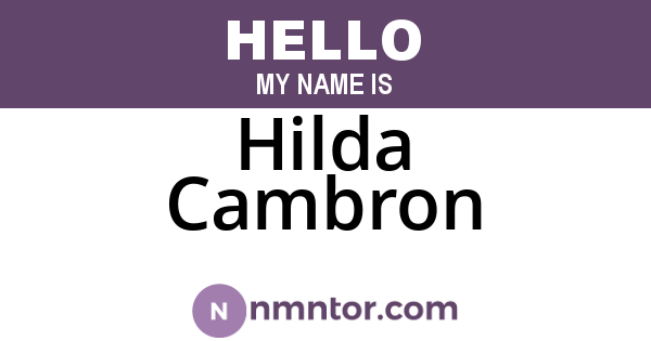 Hilda Cambron
