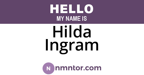 Hilda Ingram