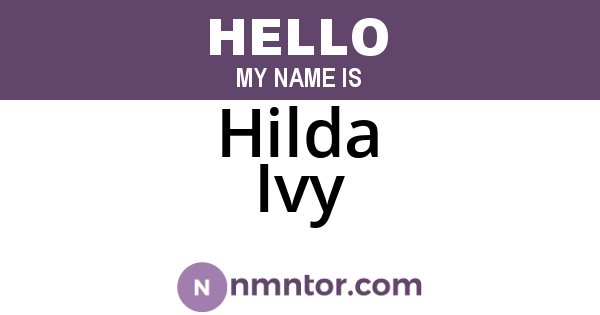 Hilda Ivy