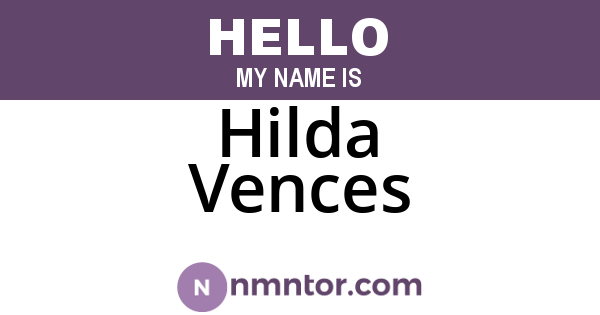 Hilda Vences