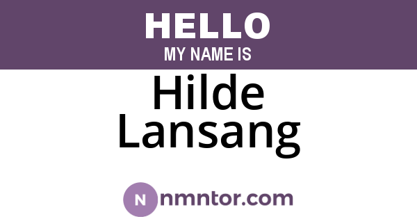 Hilde Lansang