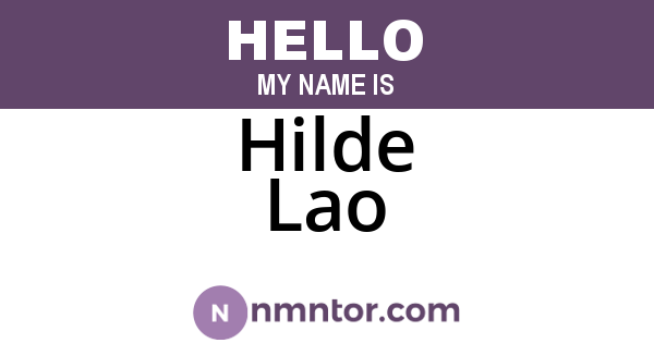 Hilde Lao