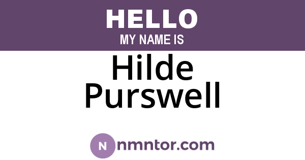 Hilde Purswell