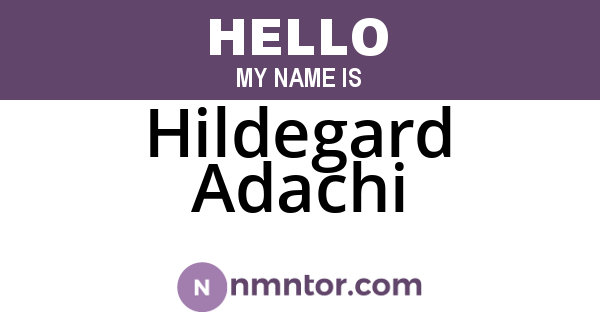 Hildegard Adachi