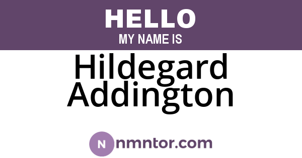 Hildegard Addington