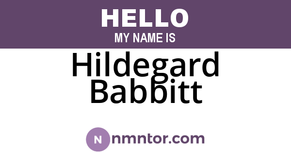 Hildegard Babbitt