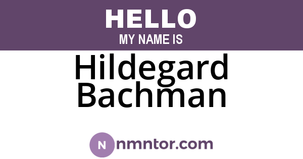 Hildegard Bachman