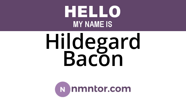 Hildegard Bacon