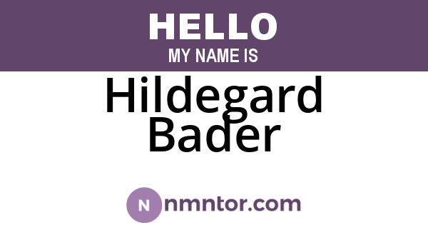 Hildegard Bader