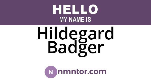 Hildegard Badger
