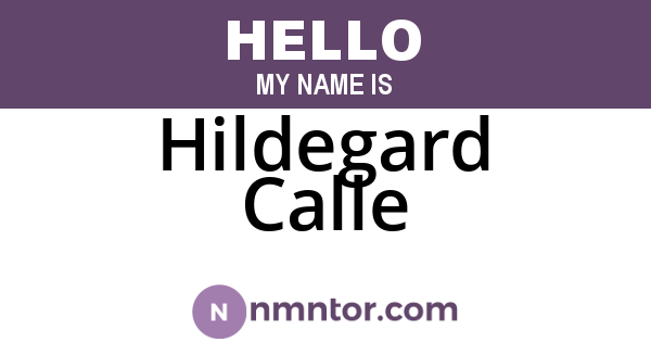 Hildegard Calle