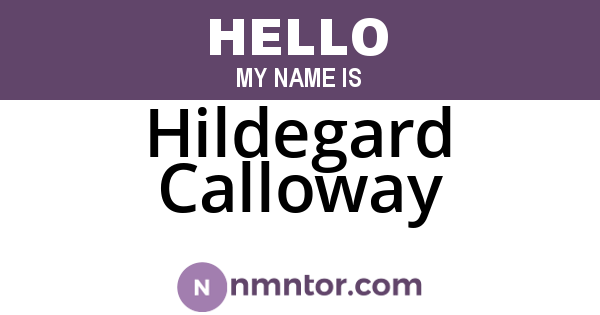 Hildegard Calloway