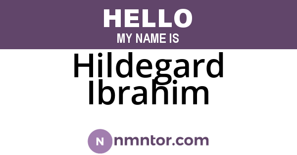 Hildegard Ibrahim