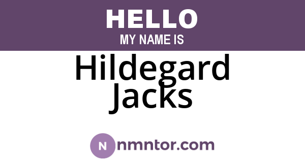 Hildegard Jacks